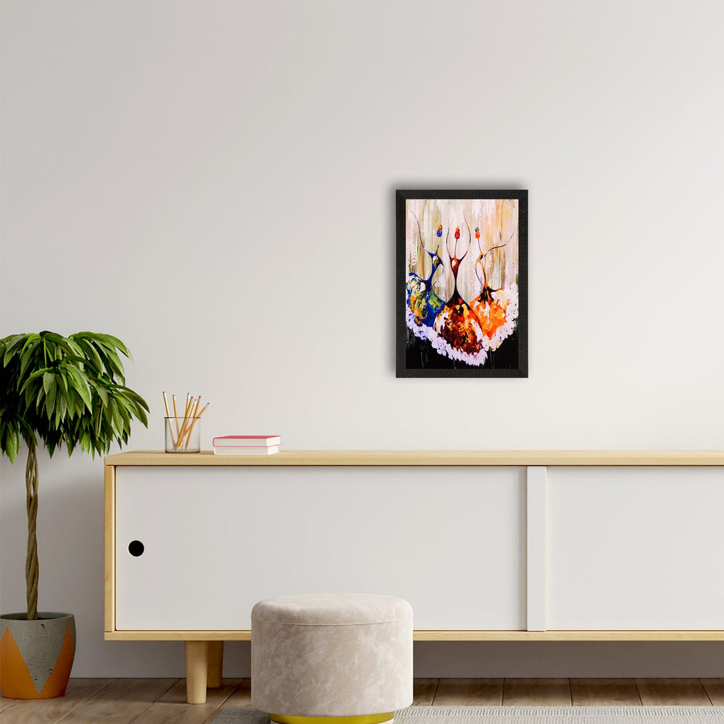 Dancing Figurine Satin Matt Texture UV Art Painting Kafalo