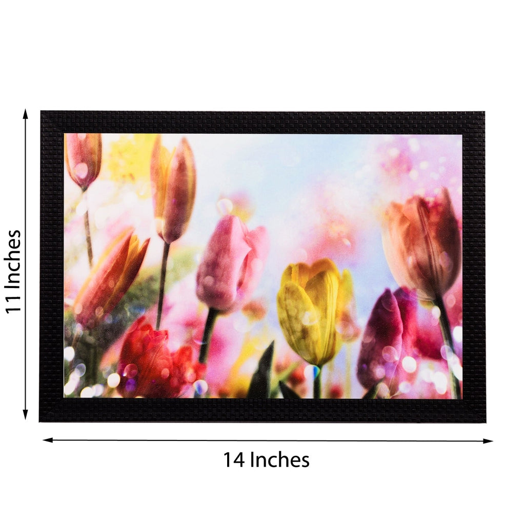 Drops On Flowers Satin Matt Texture UV Art Painting Kafalo
