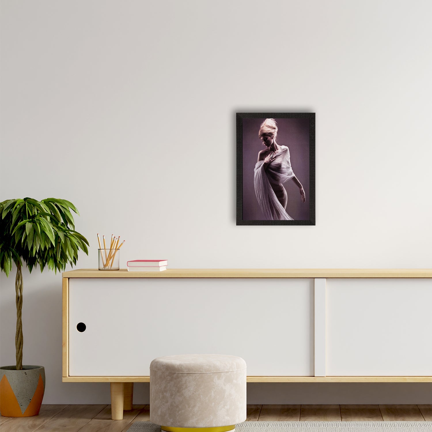 Silent Woman Satin Matt Texture UV Art Painting Kafalo