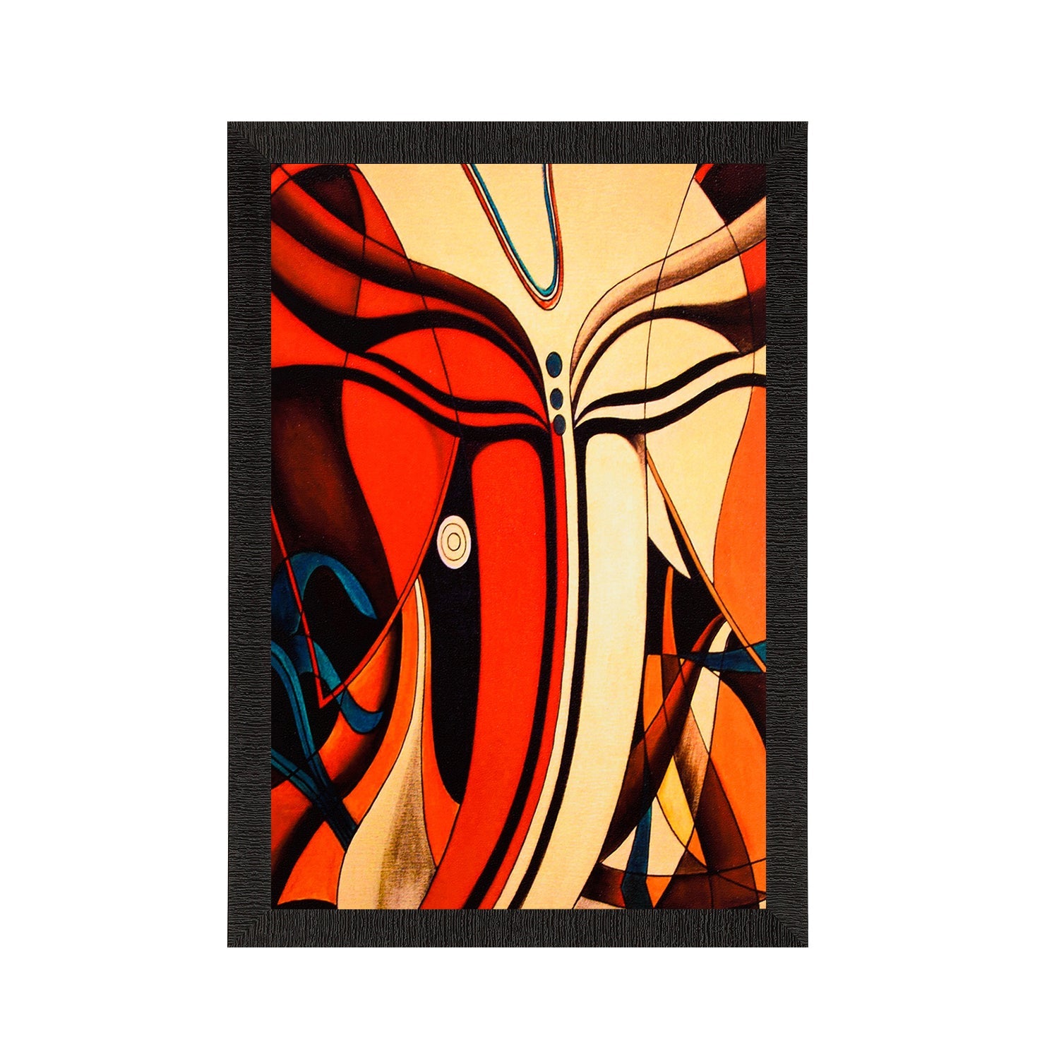 Abstract Lord Ganesha Face Satin Matt Texture UV Art Painting Kafalo