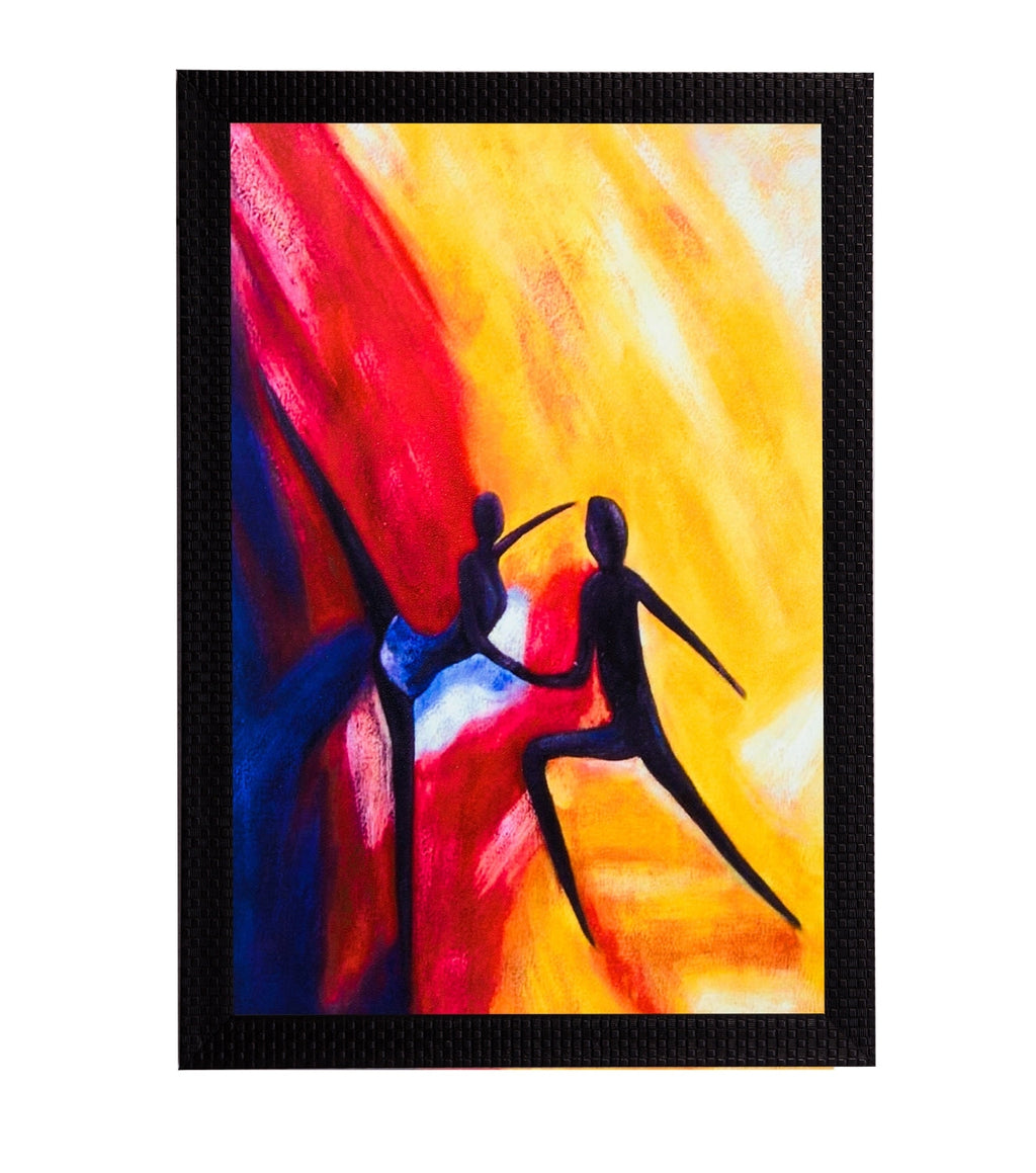Colorful Dancing Figurine Satin Matt Texture UV Art Painting Kafalo