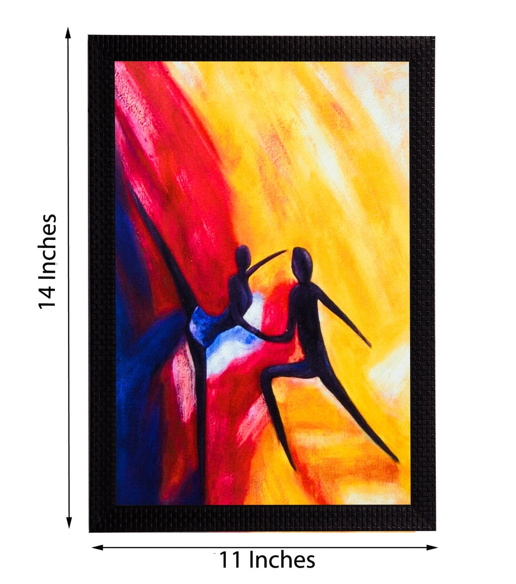 Colorful Dancing Figurine Satin Matt Texture UV Art Painting Kafalo