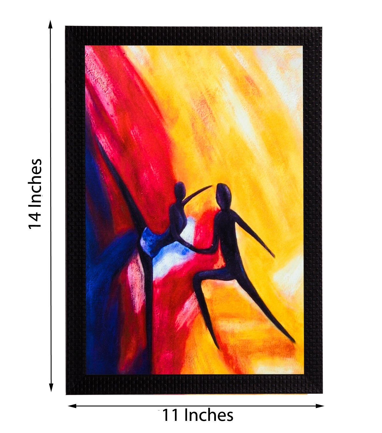 Colorful Dancing Figurine Satin Matt Texture UV Art Painting Kafalo