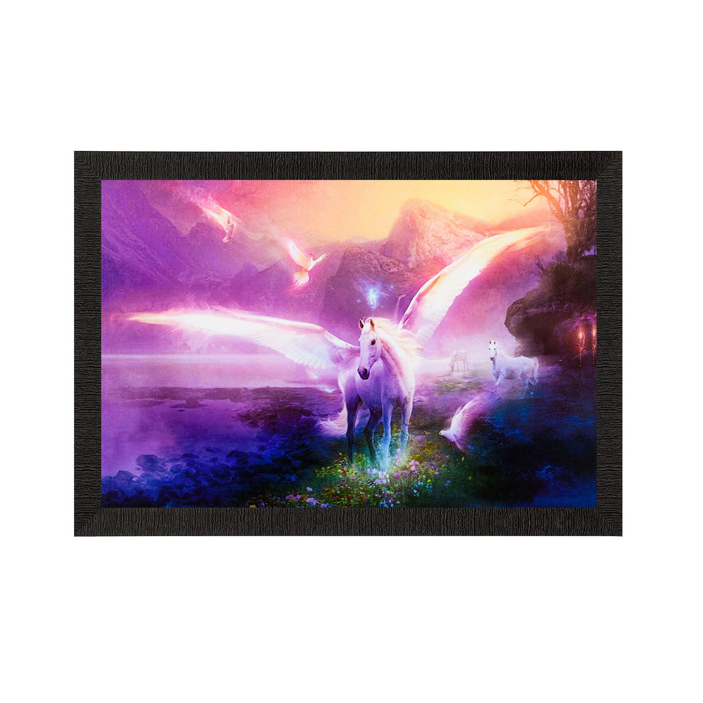 Glowing Unicorn Satin Matt Texture UV Art Painting Kafalo
