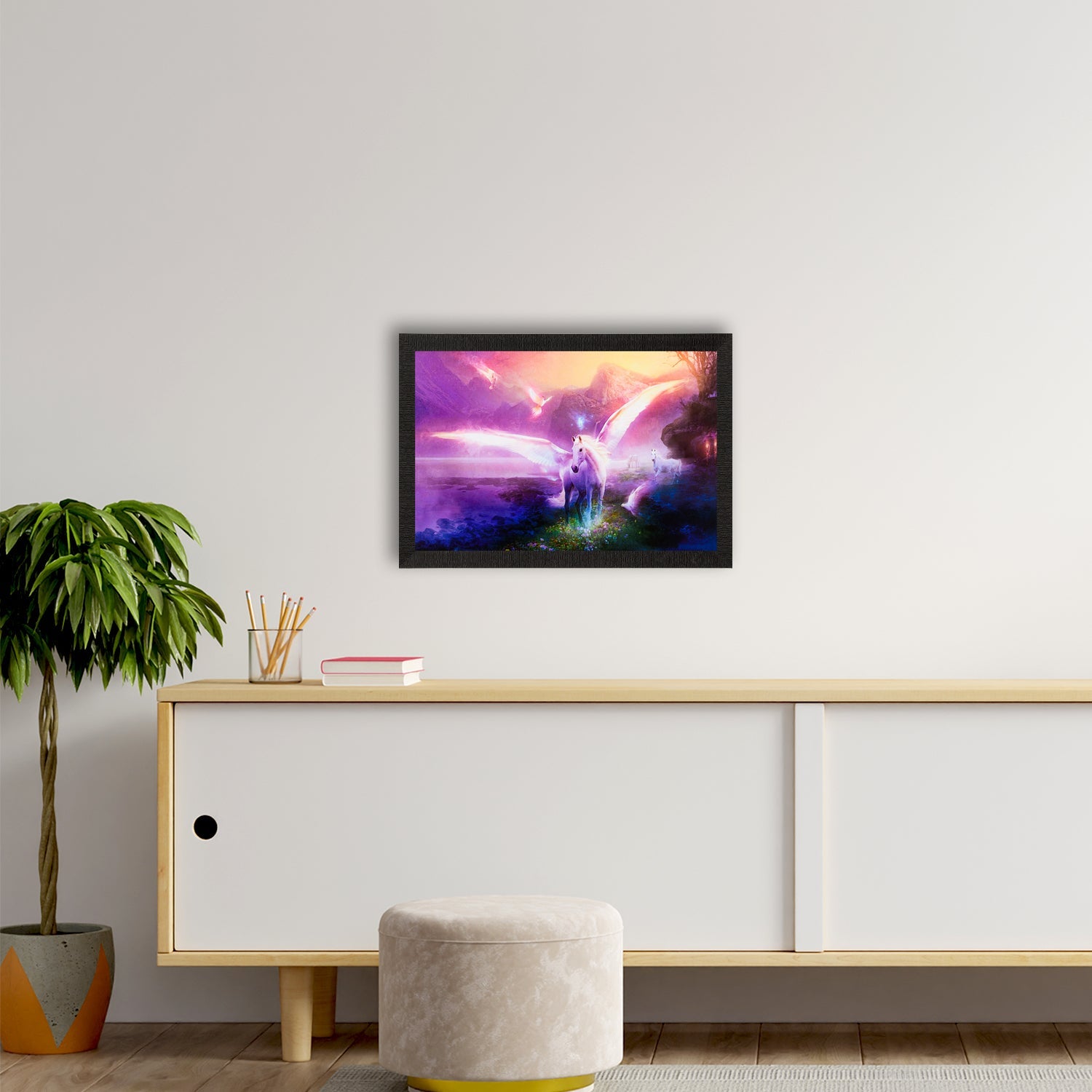 Glowing Unicorn Satin Matt Texture UV Art Painting Kafalo