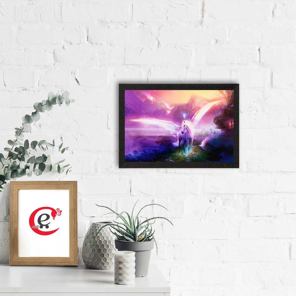 Glowing Unicorn Satin Matt Texture UV Art Painting Kafalo