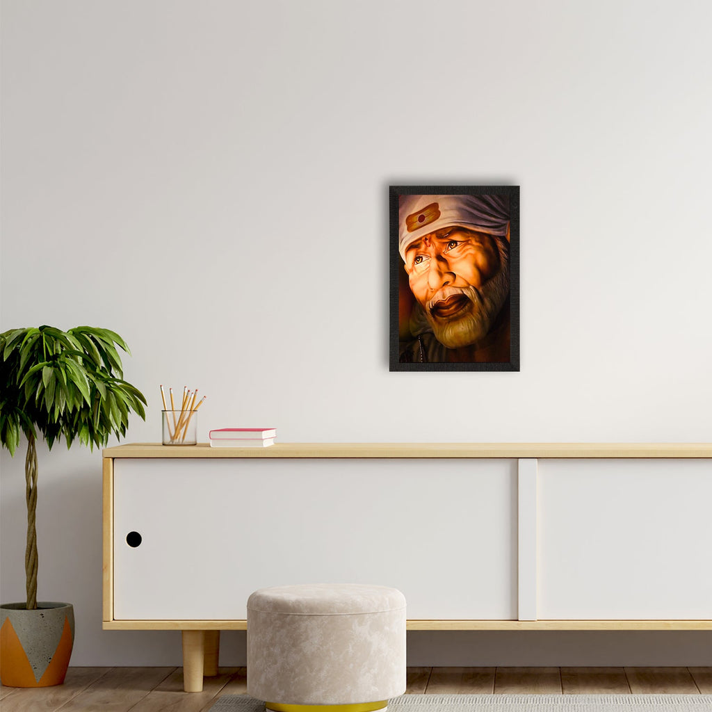 Sai Baba Satin Matt Texture UV Art Painting Kafalo