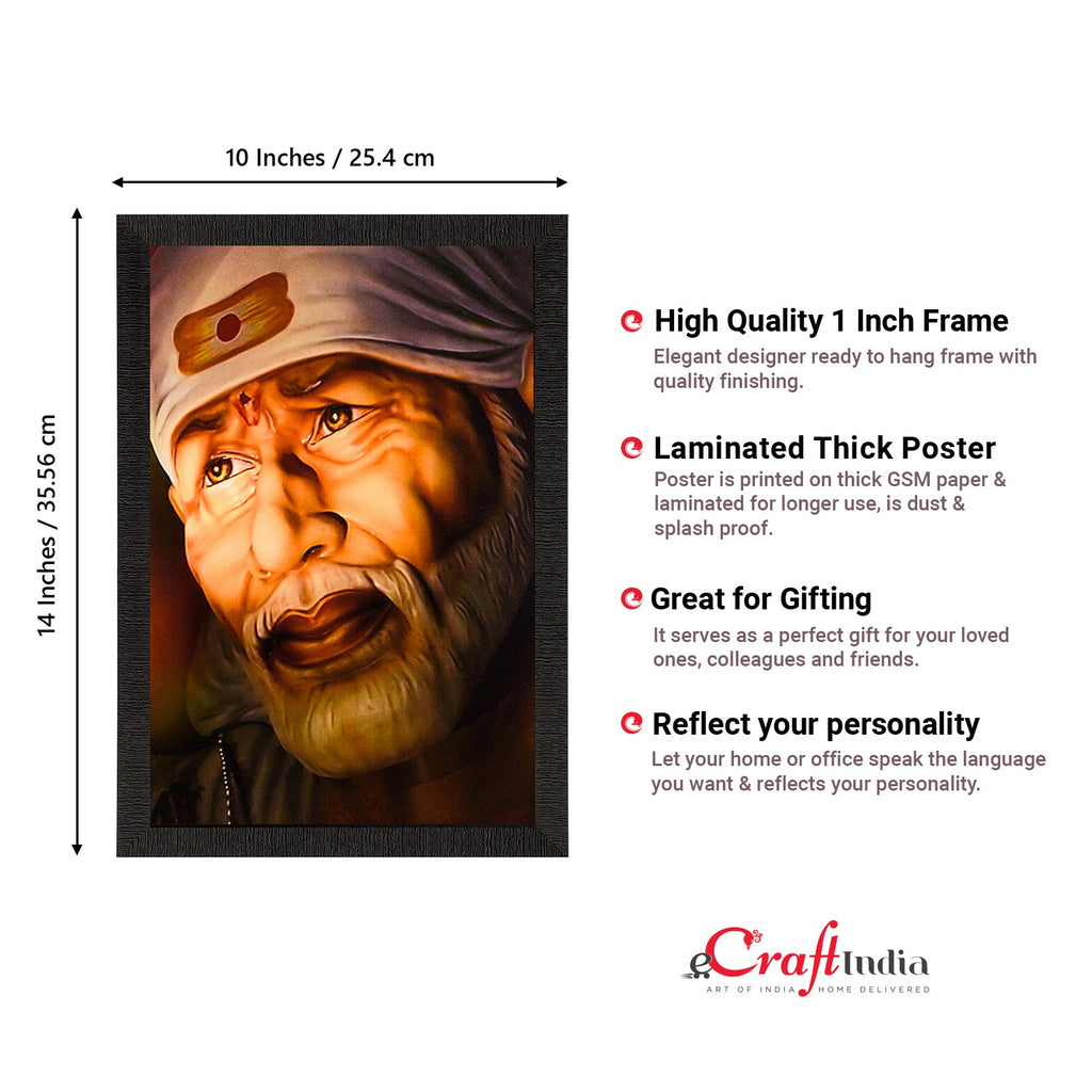 Sai Baba Satin Matt Texture UV Art Painting Kafalo