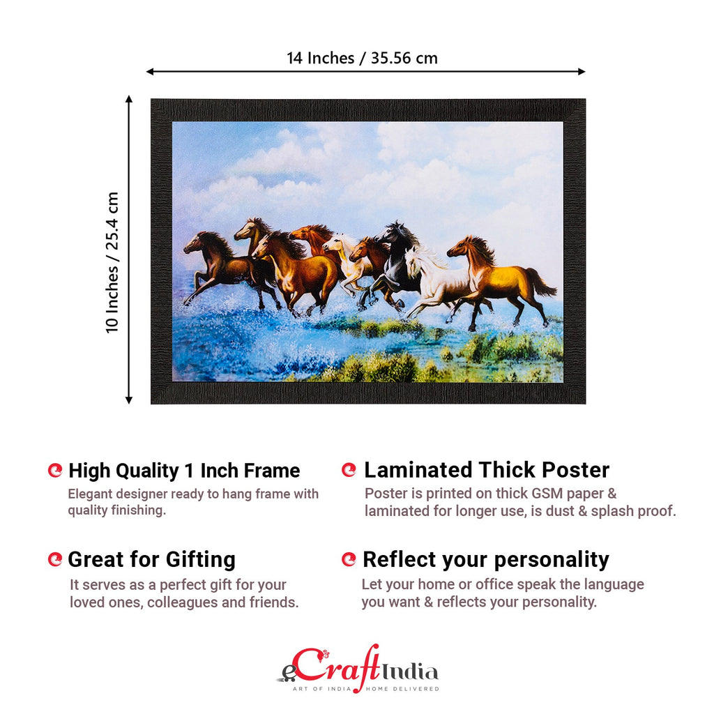 Running Horses & Water Satin Matt Texture UV Art Painting Kafalo