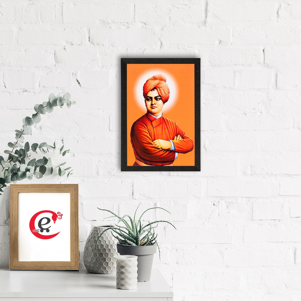 Swami Vivekananda Satin Matt Texture UV Art Painting Kafalo
