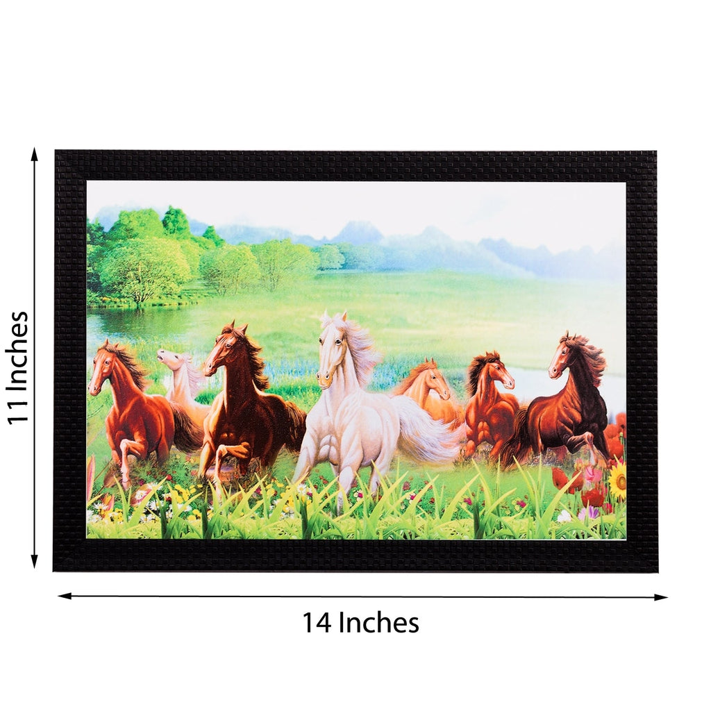 Horses Running In Jungle Satin Matt Texture UV Art Painting Kafalo