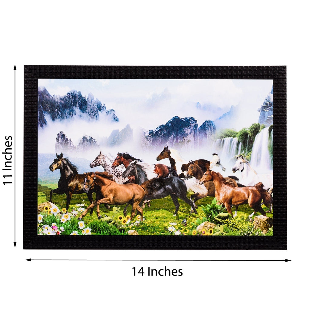 Waterfall & Horses Satin Matt Texture UV Art Painting Kafalo