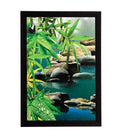 Scenic Leaves View Satin Matt Texture UV Art Painting Kafalo