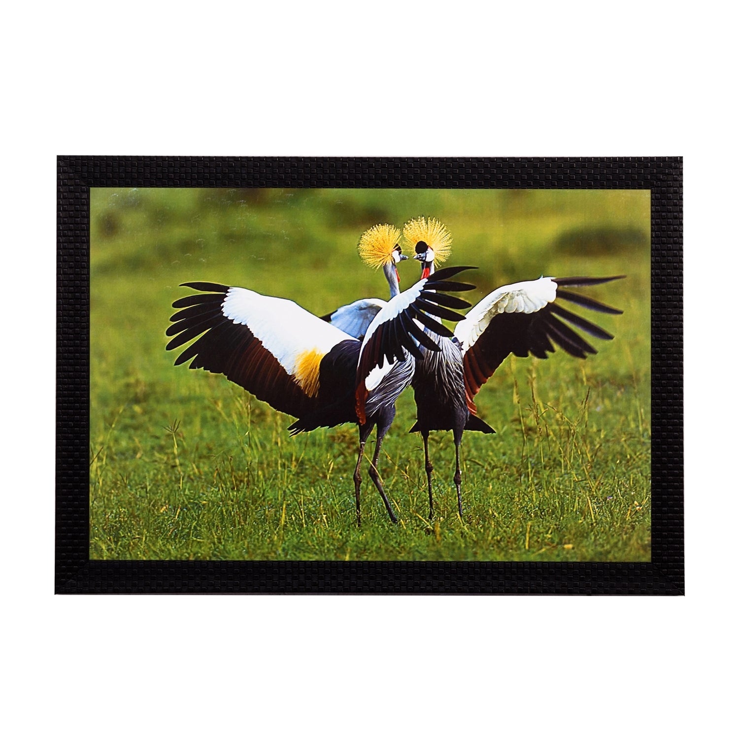 Dancing Birds Satin Matt Texture UV Art Painting Kafalo