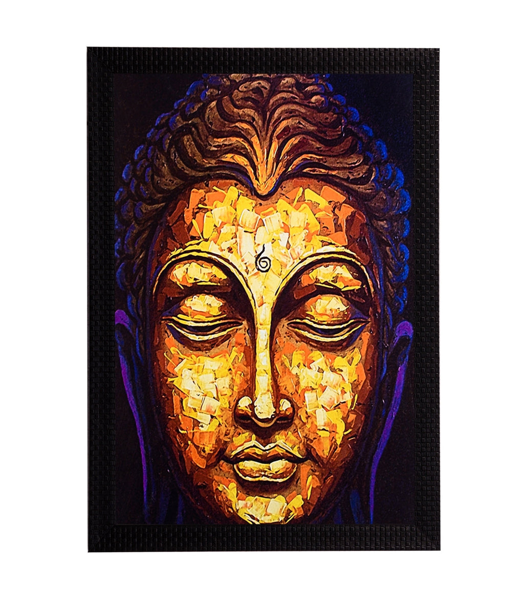 Golden Lord Buddha Satin Matt Texture UV Art Painting Kafalo