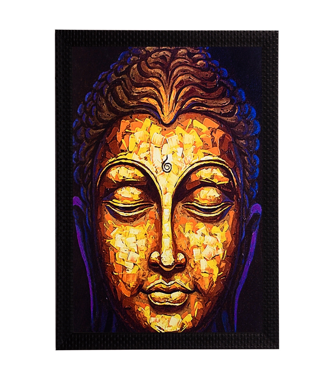 Golden Lord Buddha Satin Matt Texture UV Art Painting Kafalo