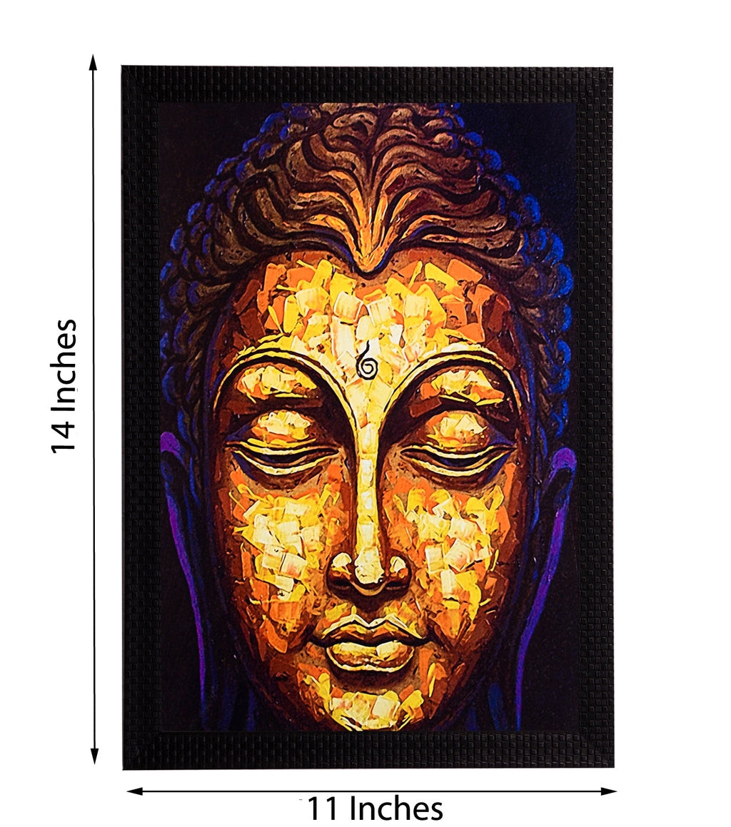 Golden Lord Buddha Satin Matt Texture UV Art Painting Kafalo