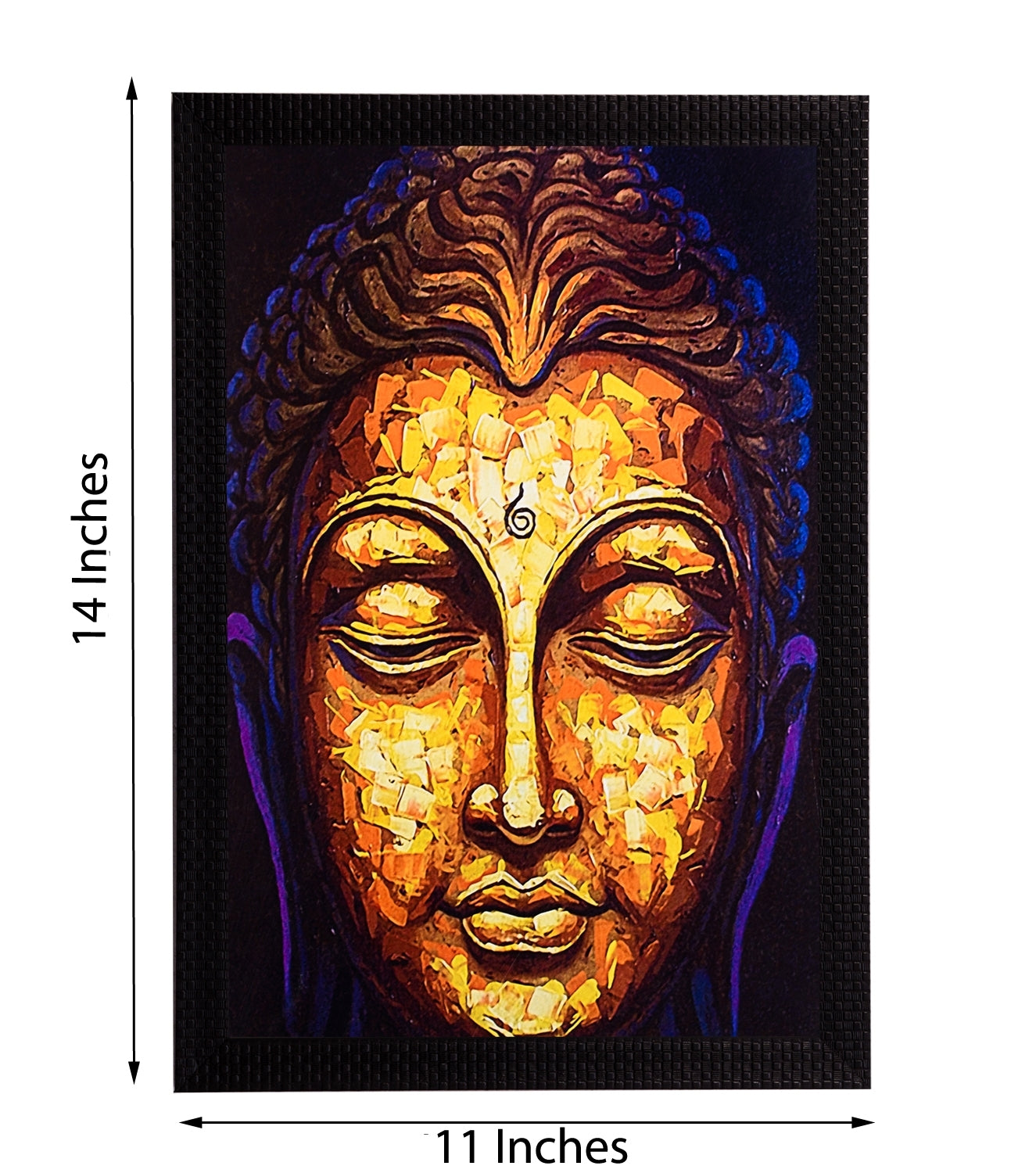 Golden Lord Buddha Satin Matt Texture UV Art Painting Kafalo