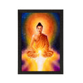 Meditating Lord Buddha & Light Satin Matt Texture UV Art Painting Kafalo