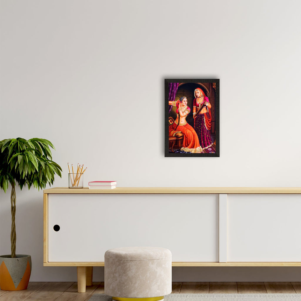 Lady doing Makeup Satin Matt Texture UV Art Painting Kafalo