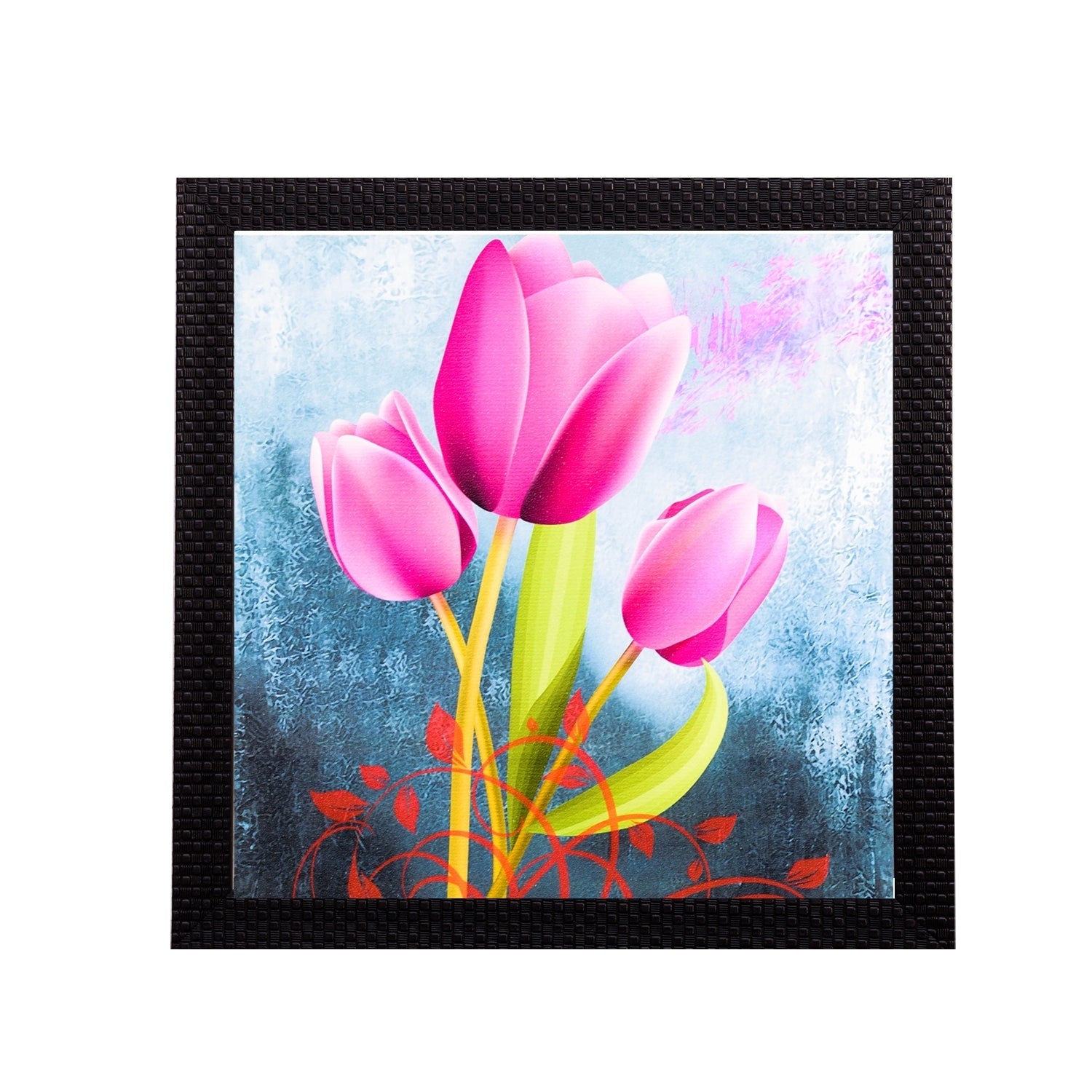 Pink Lilly Satin Matt Texture UV Art Painting Kafalo