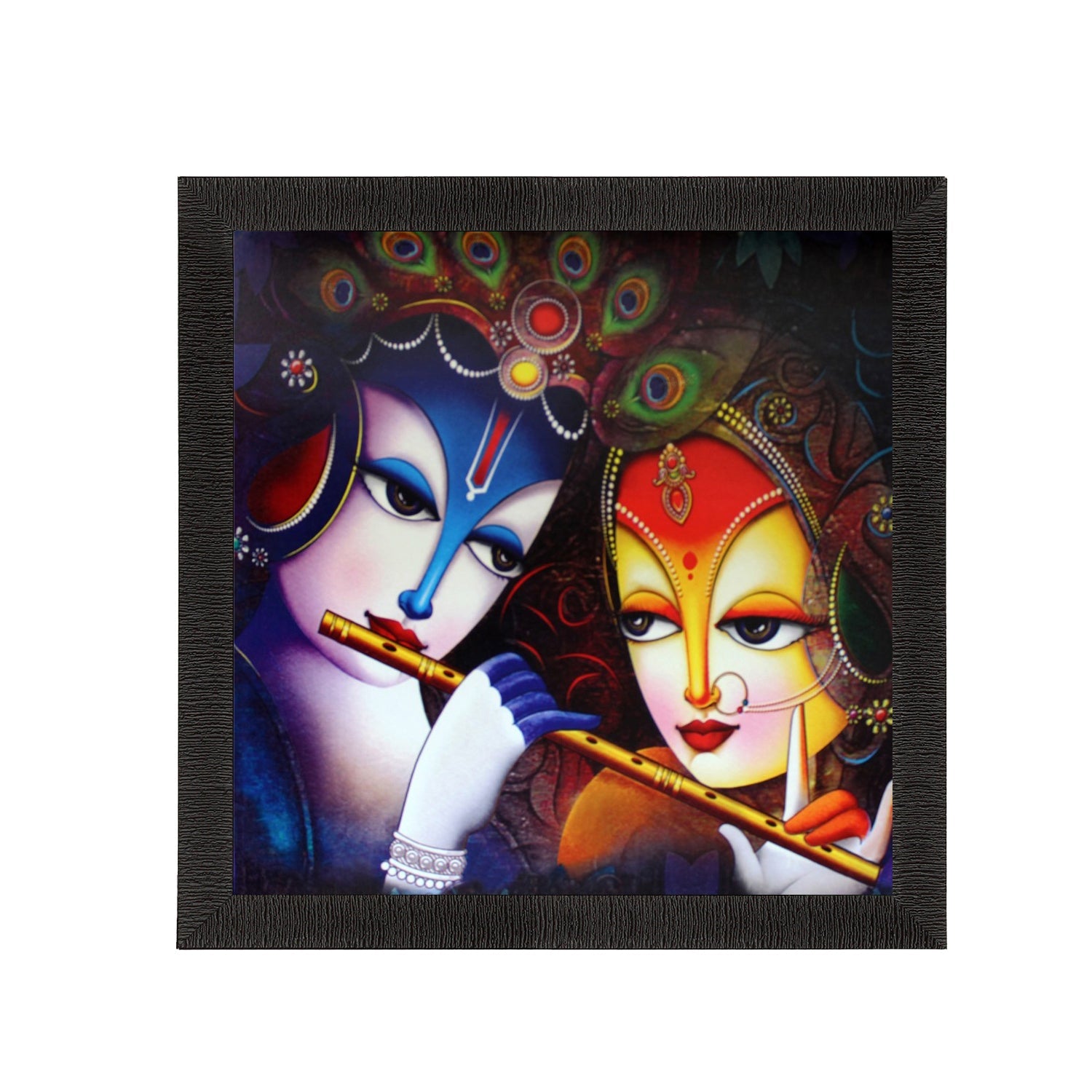 Radha Krishna Painting Digital Printed Religious Wall Art Kafalo