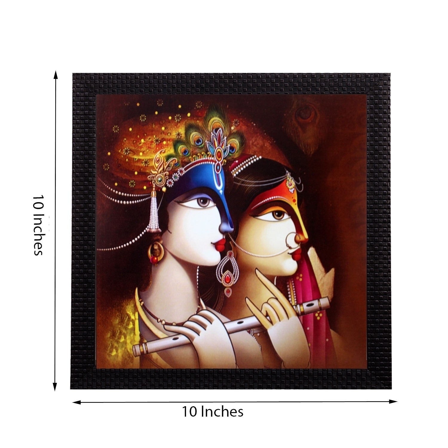 Radha Krishna Satin Matt Texture UV Art Painting Kafalo