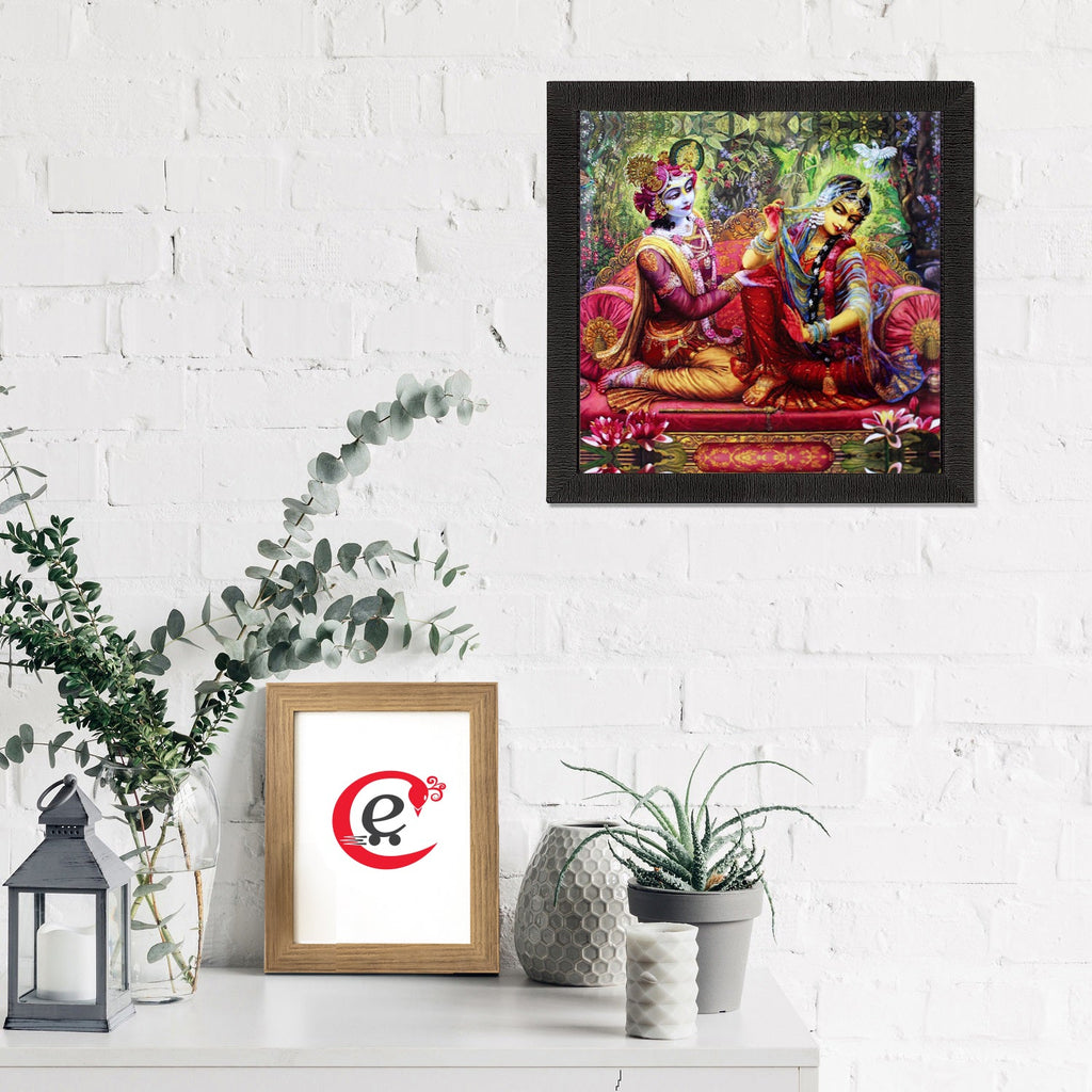 Radha Krishna Painting Digital Printed Religious Wall Art Kafalo