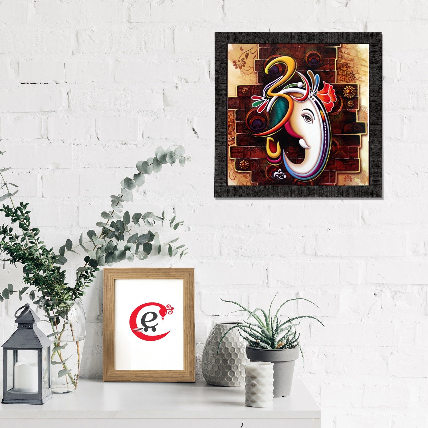 Ganesha Theme Satin Matt Texture UV Art Painting Kafalo
