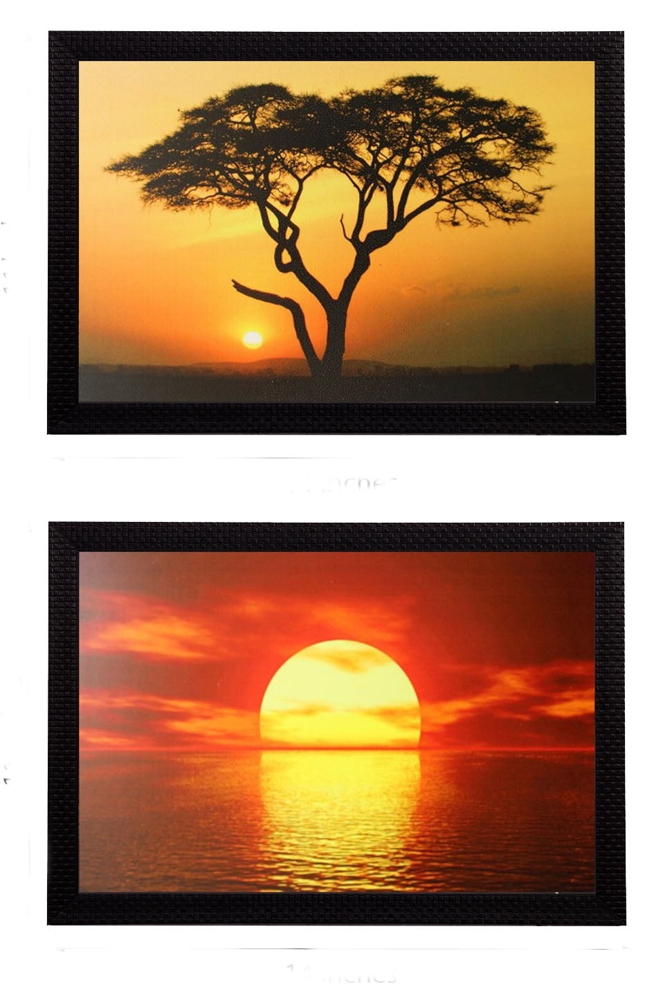 Set of 2 Decorative Satin Matt Texture UV Art Painting Kafalo