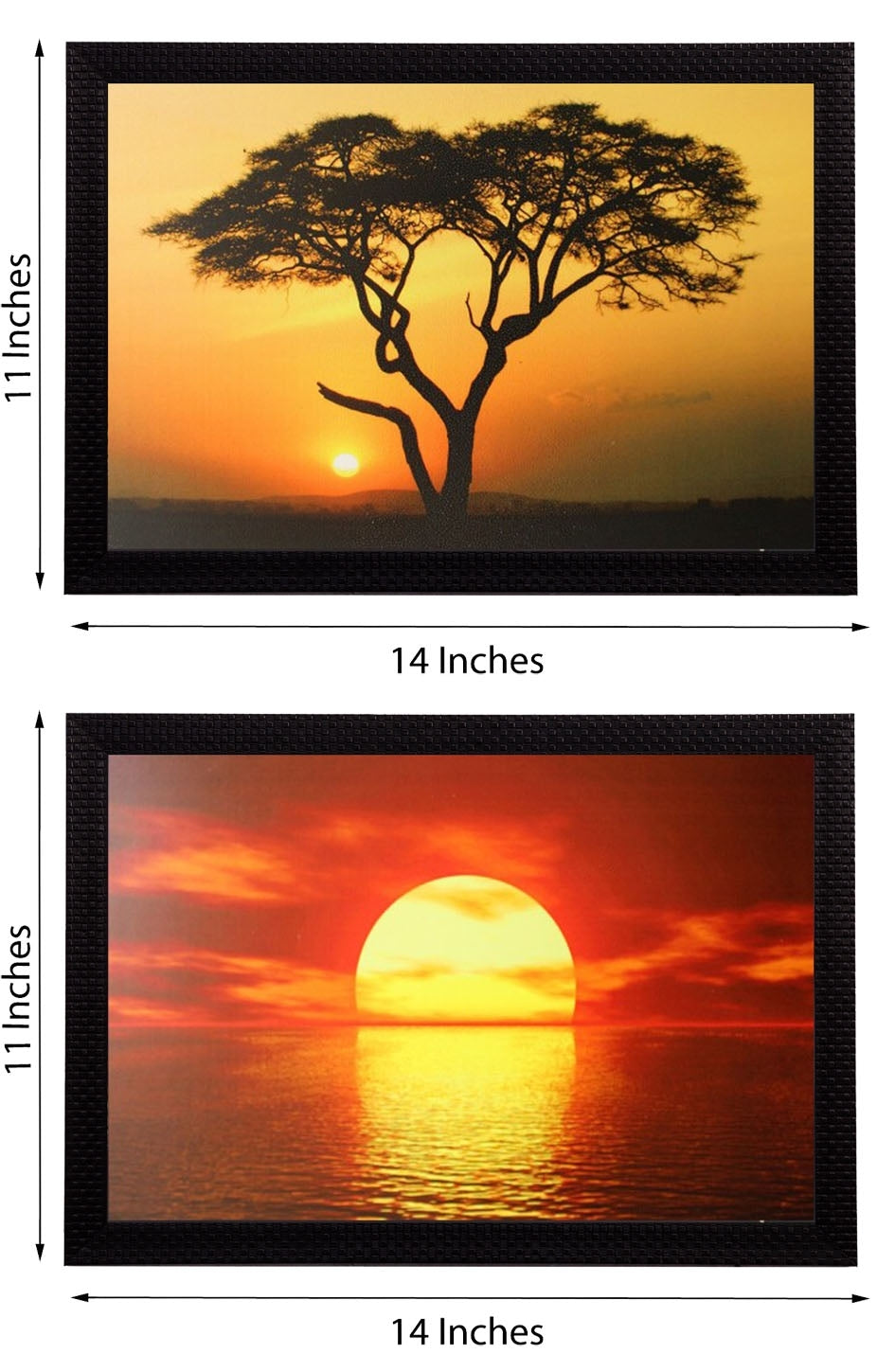 Set of 2 Decorative Satin Matt Texture UV Art Painting Kafalo