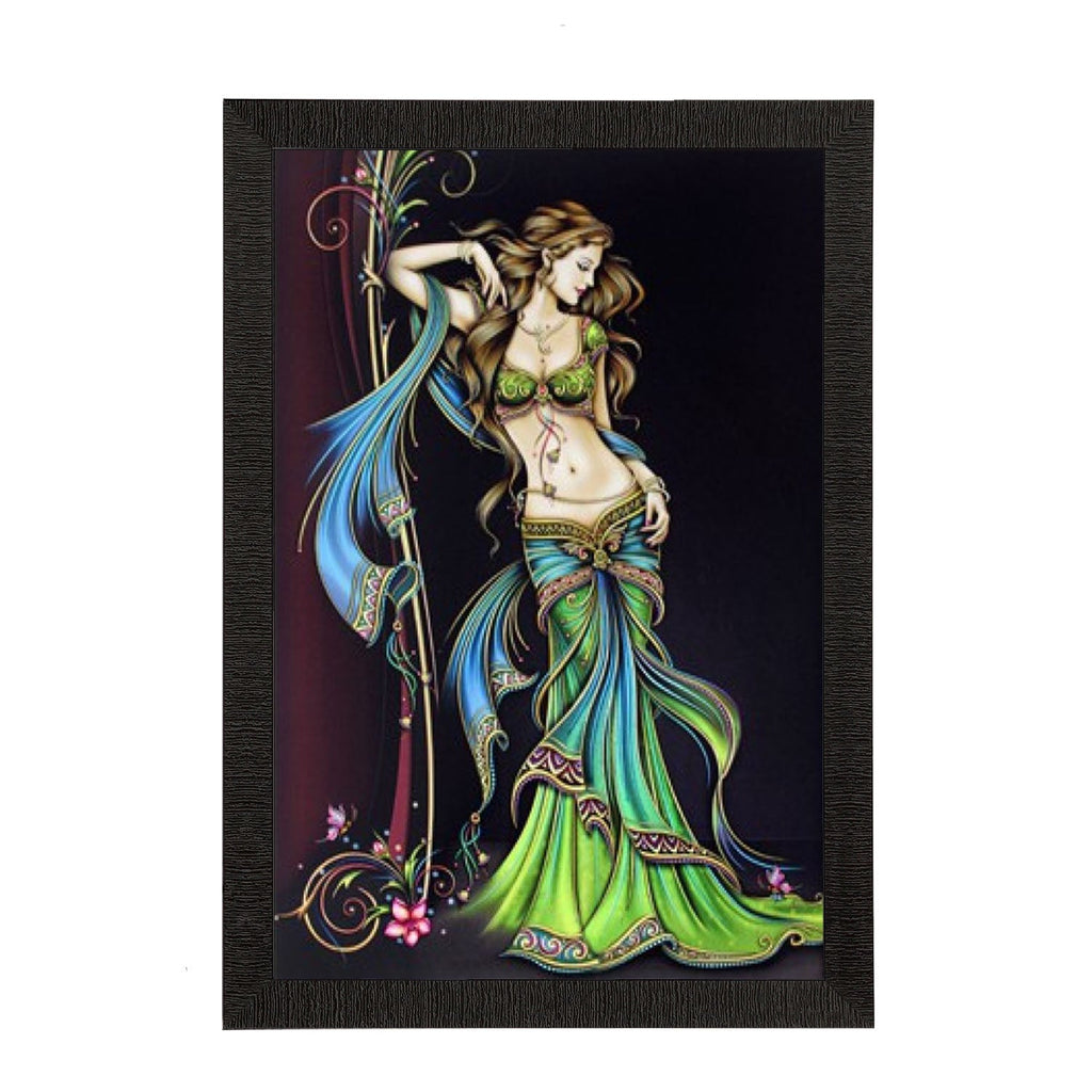 Standing Lady Theme Satin Matt Texture UV Art Painting Kafalo