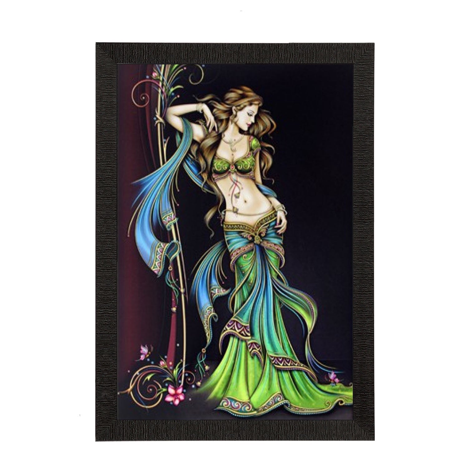 Standing Lady Theme Satin Matt Texture UV Art Painting Kafalo