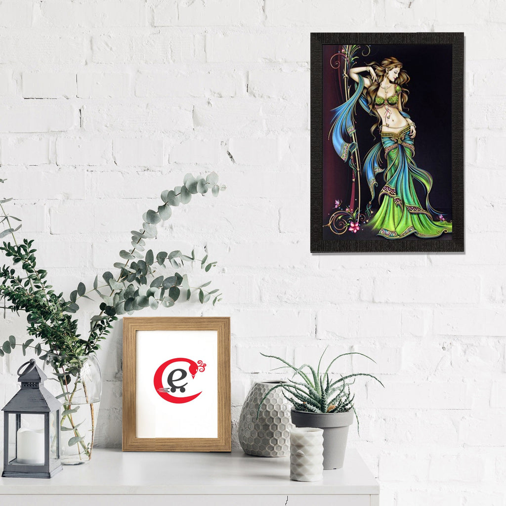 Standing Lady Theme Satin Matt Texture UV Art Painting Kafalo