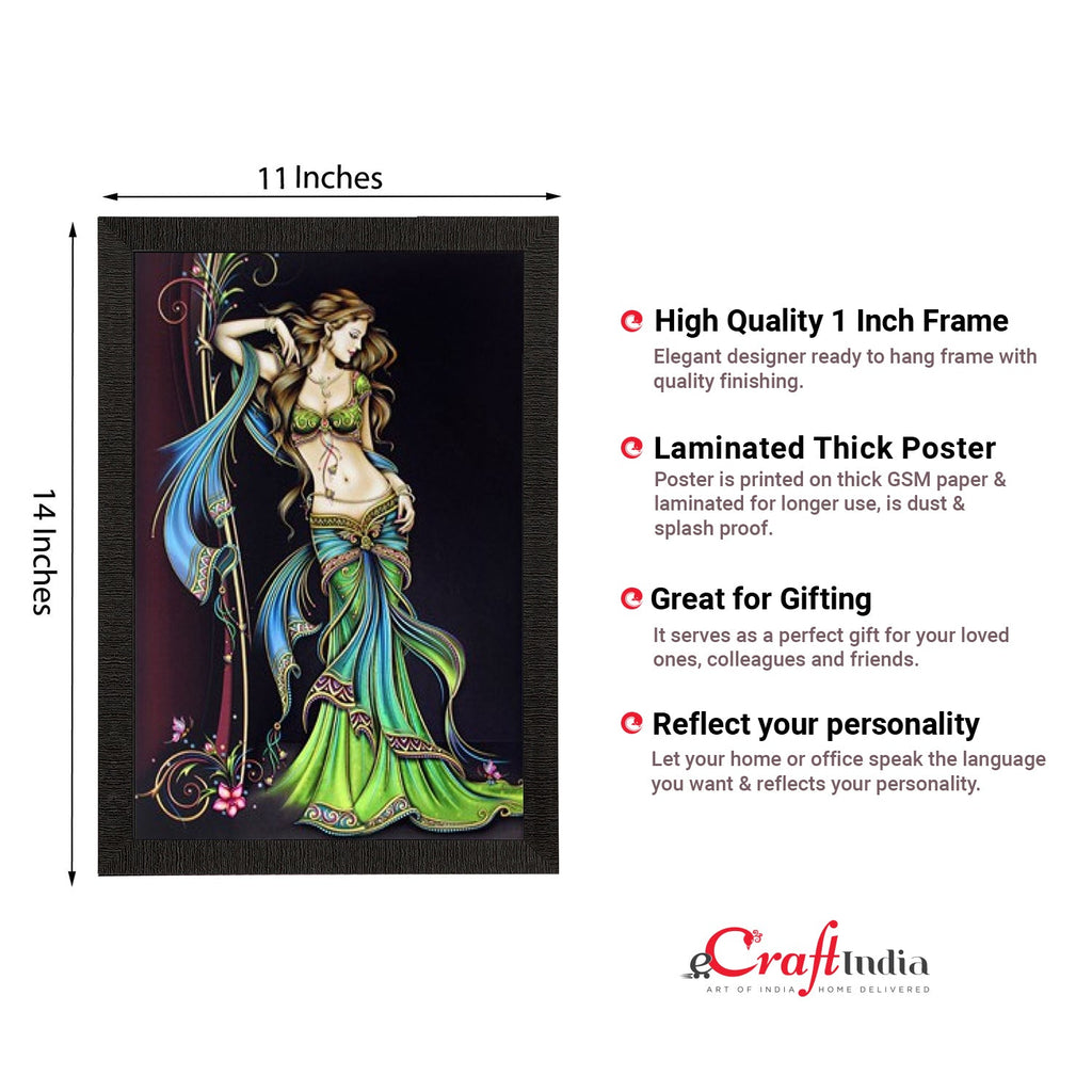 Standing Lady Theme Satin Matt Texture UV Art Painting Kafalo