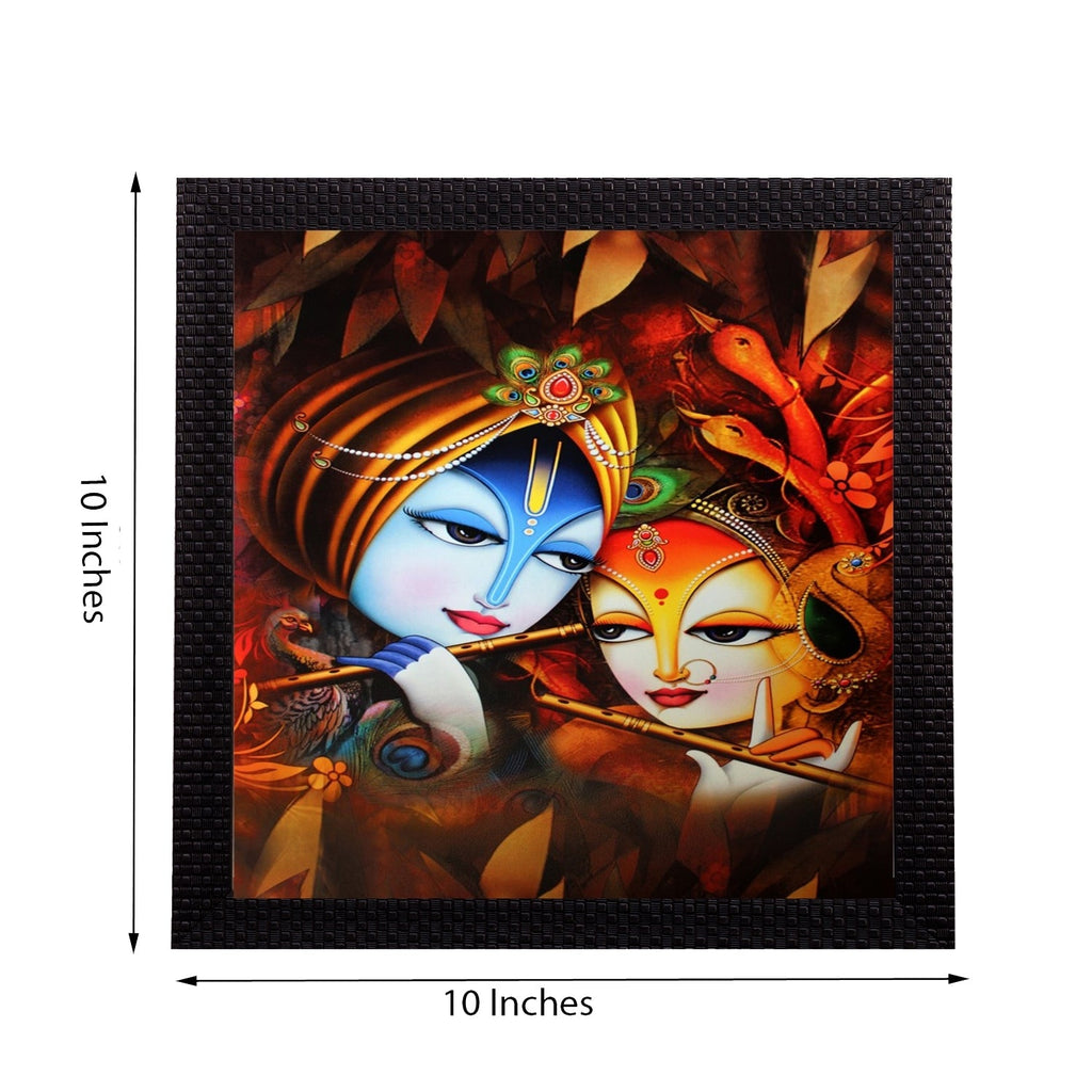 Radha Krishna Satin Matt Texture UV Art Painting Kafalo