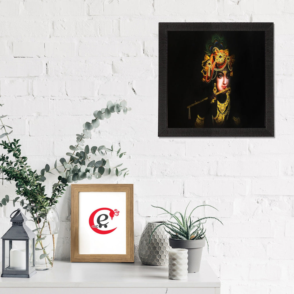 Lord Krishna Painting Digital Printed Religious Wall Art Kafalo