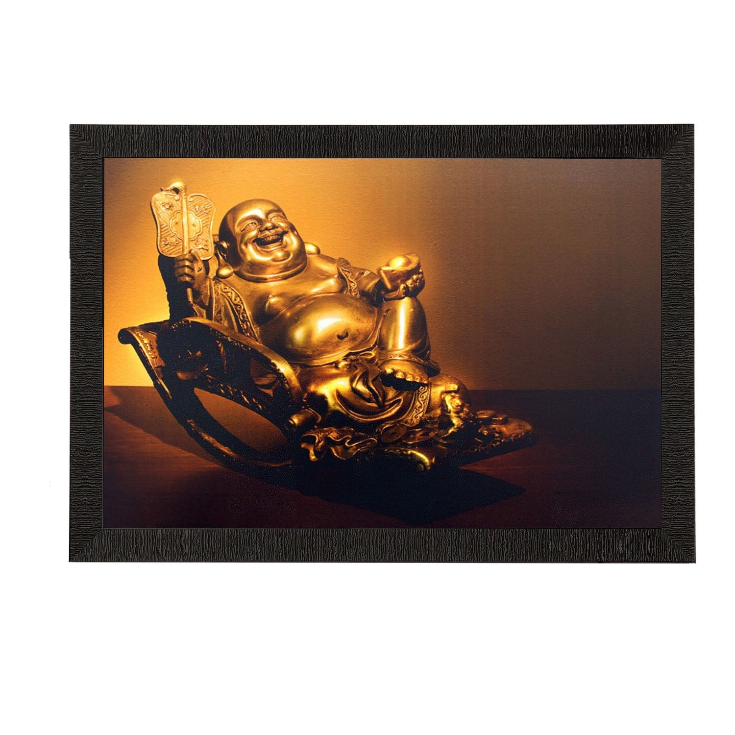 Laughing Buddha Satin Matt Texture UV Art Painting Kafalo