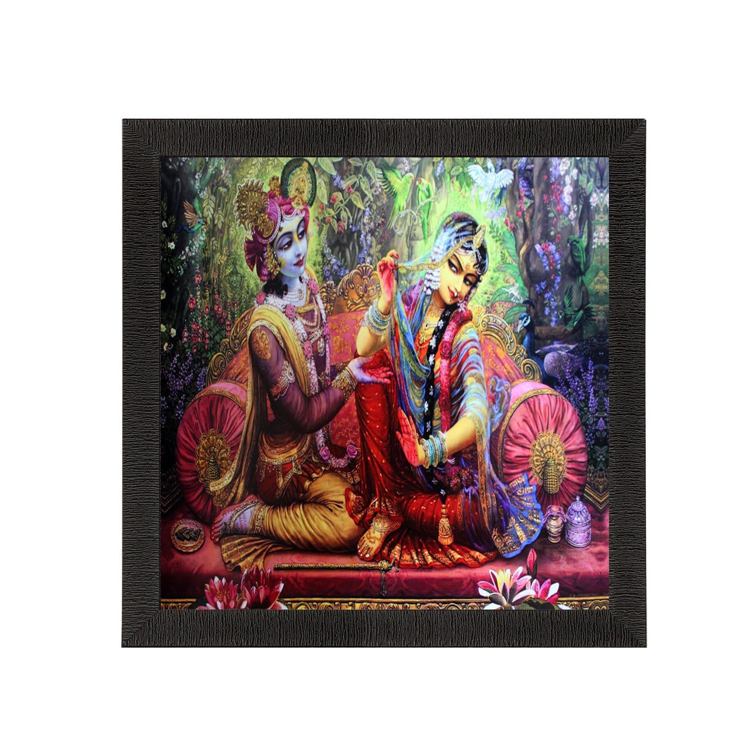 Radha Krishna Painting Digital Printed Religious Wall Art Kafalo
