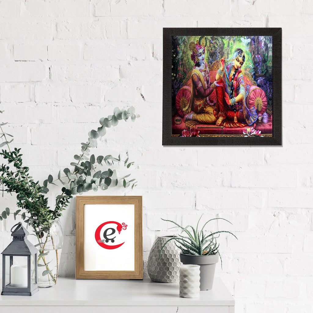Radha Krishna Painting Digital Printed Religious Wall Art Kafalo