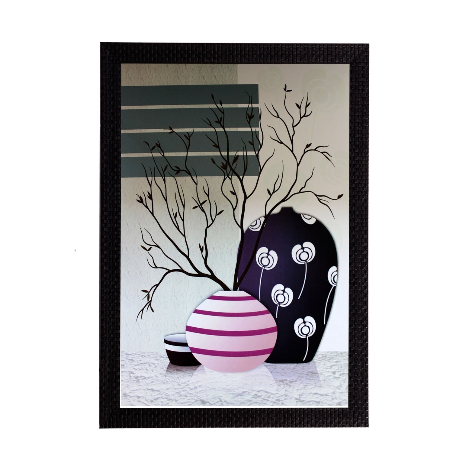 Botanical Flowers Satin Matt Texture UV Art Painting Kafalo