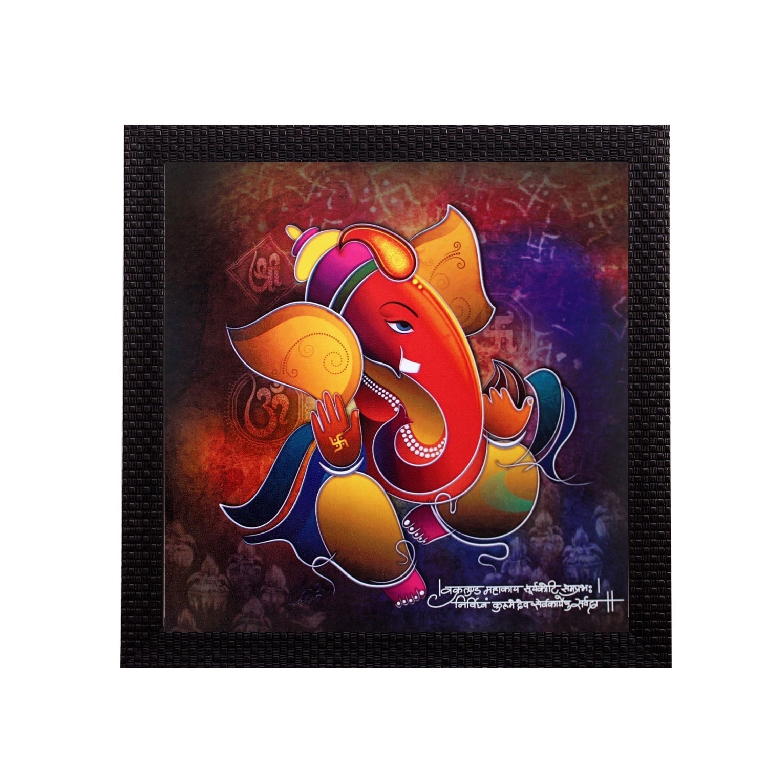 Lord Ganesha Satin Matt Texture UV Art Painting Kafalo