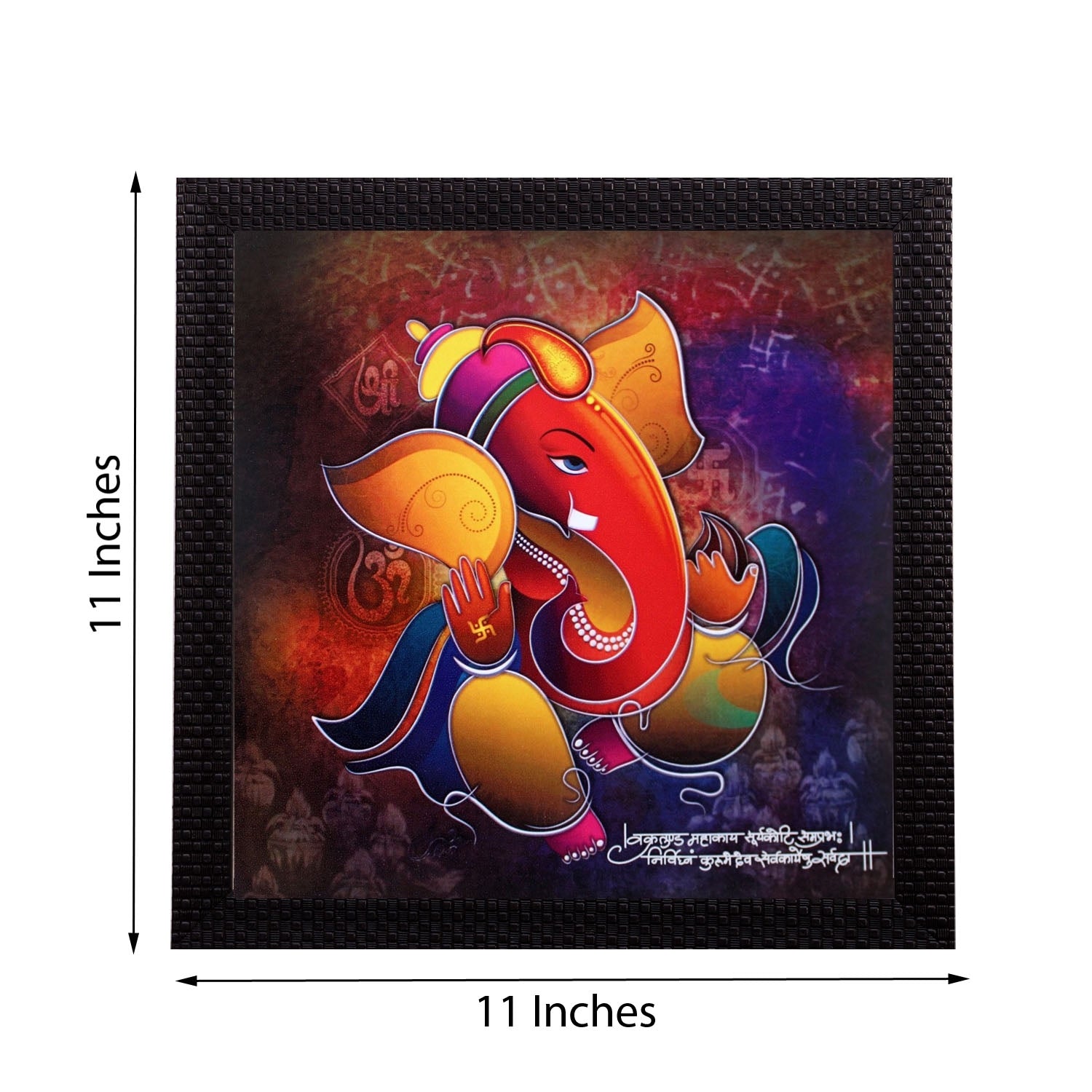 Lord Ganesha Satin Matt Texture UV Art Painting Kafalo