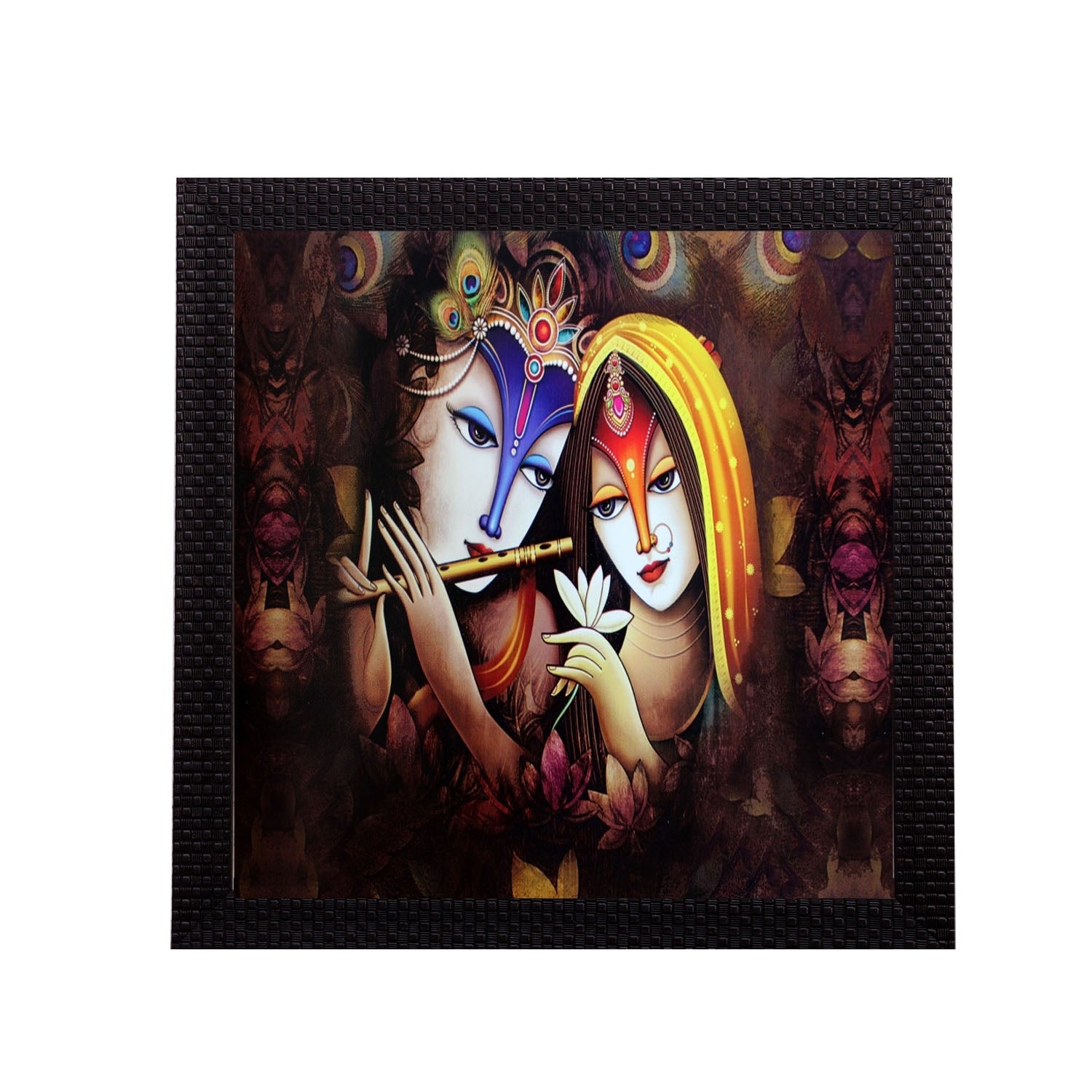 Radha Krishna Satin Matt Texture UV Art Painting Kafalo