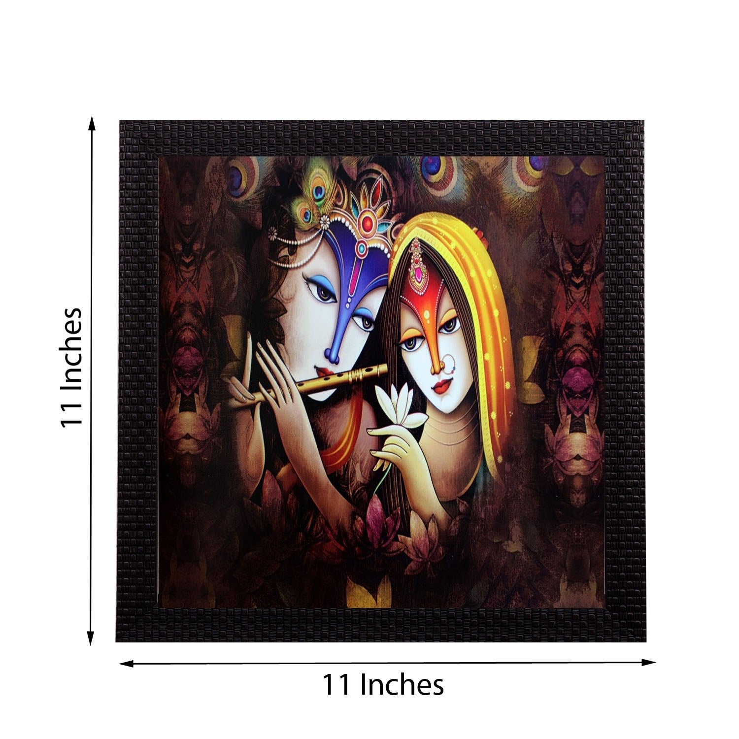 Radha Krishna Satin Matt Texture UV Art Painting Kafalo