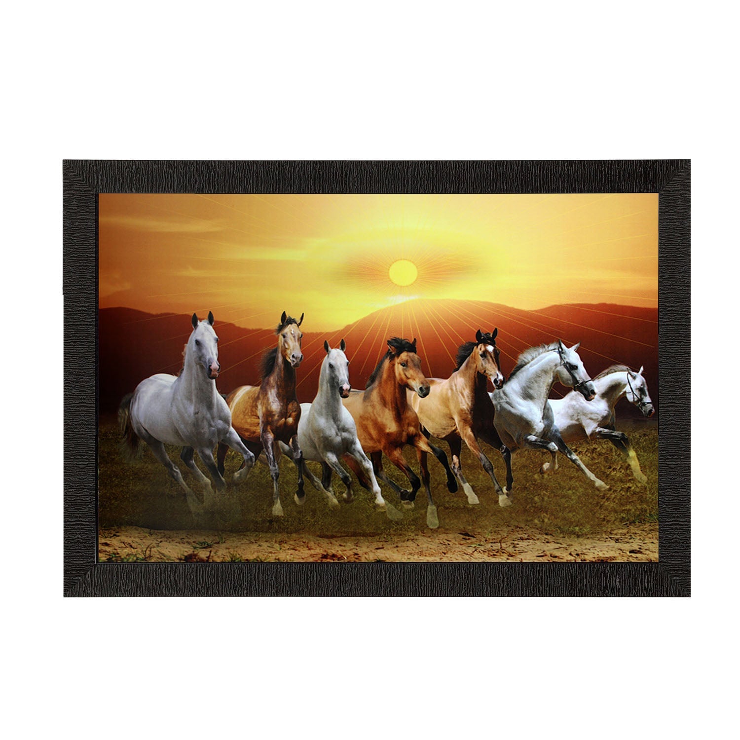 Running Horses Satin Matt Texture UV Art Painting Kafalo