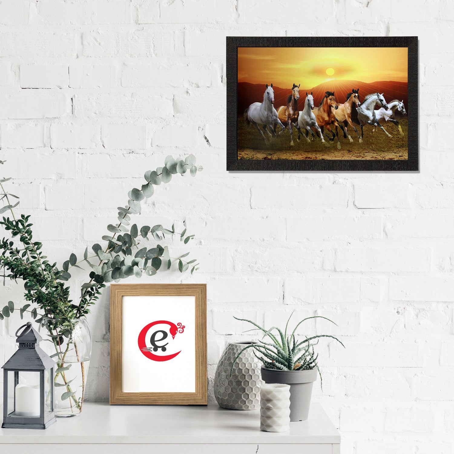 Running Horses Satin Matt Texture UV Art Painting Kafalo
