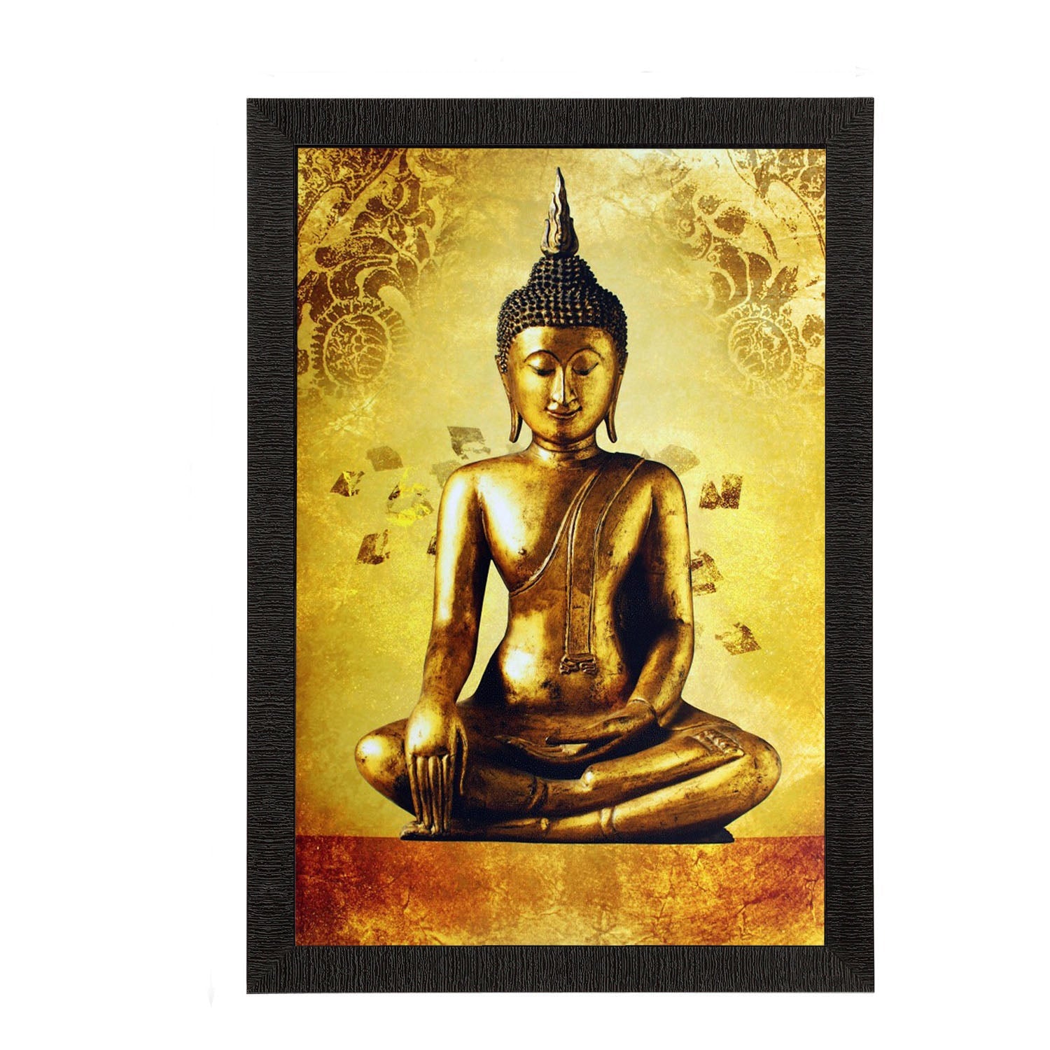 Meditating Buddha Painting Digital Printed Religious Wall Art Kafalo
