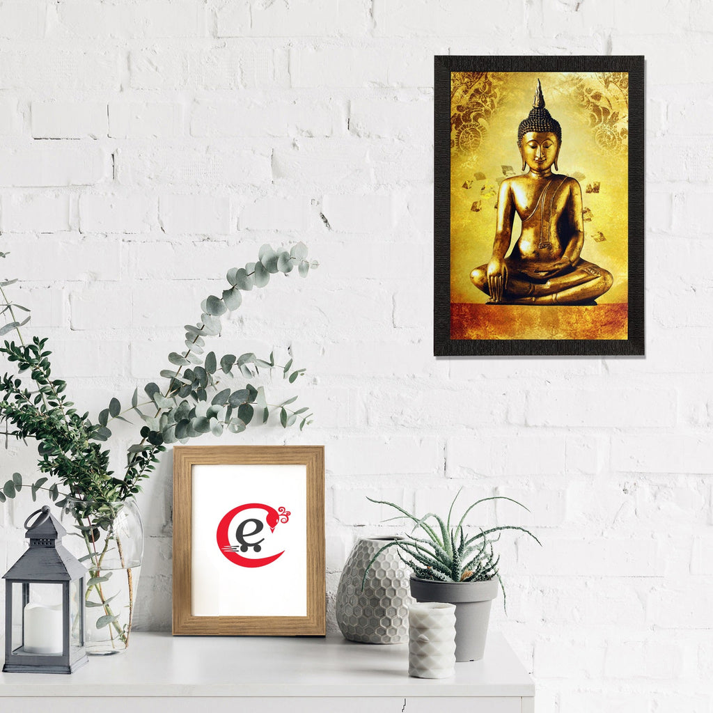 Meditating Buddha Painting Digital Printed Religious Wall Art Kafalo