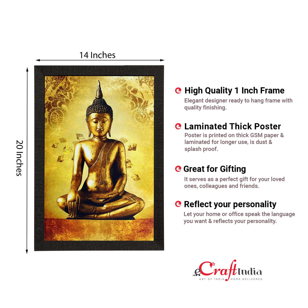 Meditating Buddha Painting Digital Printed Religious Wall Art Kafalo